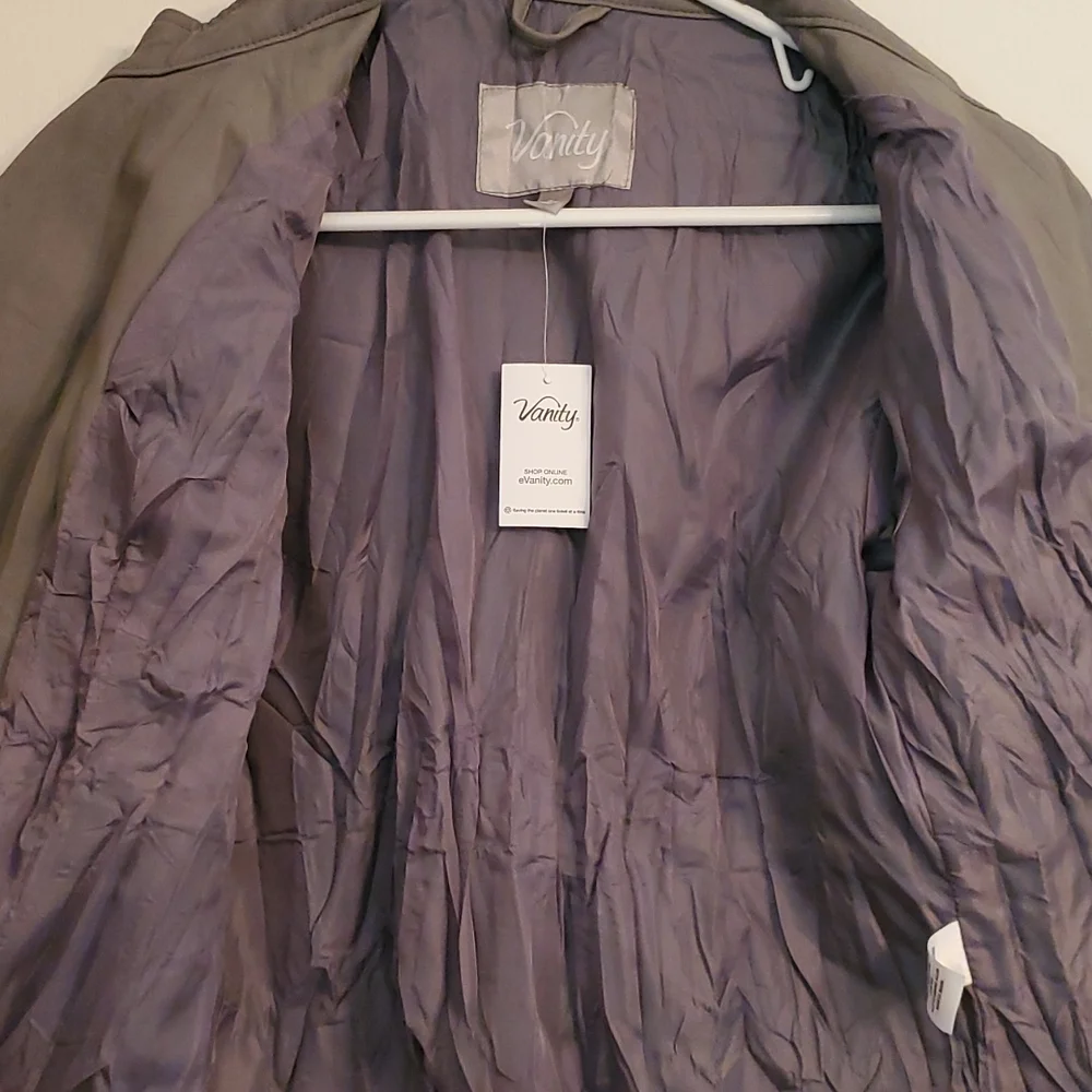 Grey Faux Leather Jacket - Picture 6 of 8